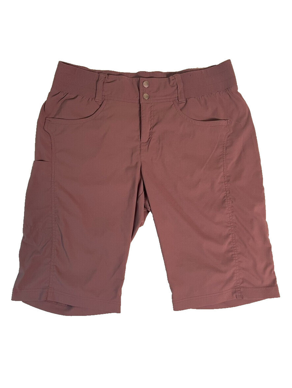 Title Nine Hiking Bermuda Shorts Womens 14 Mauve Outdoor Travel Stretch 12.5in